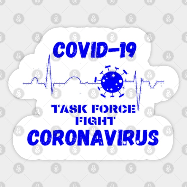 Lets Fight Coronavirus Sticker by Artistic Design